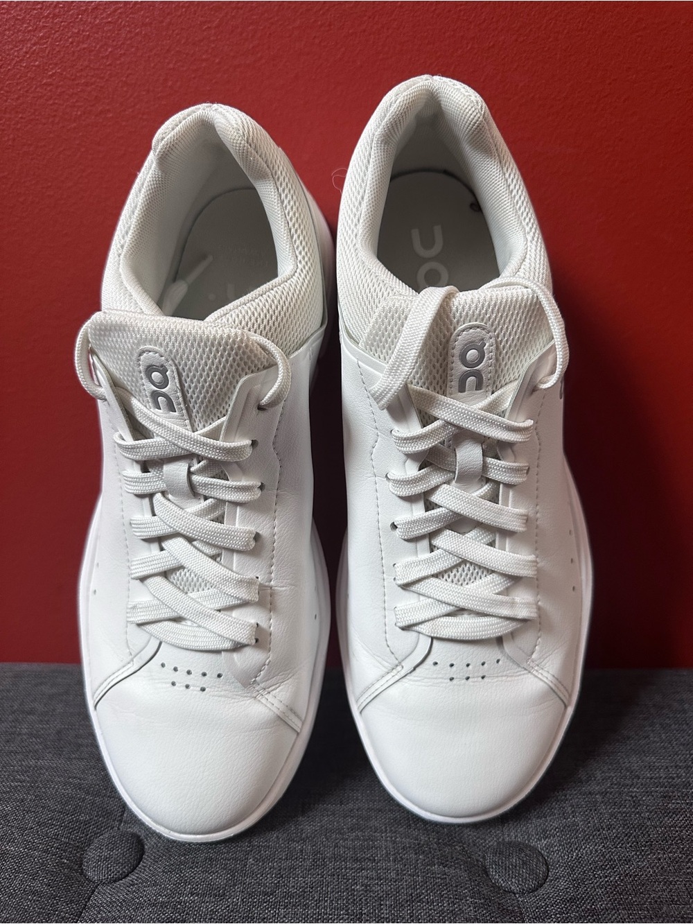 On Cloud The Roger Advantage All White Leather Sneaker Size Women’s US 9.5 - Picture 10 of 15